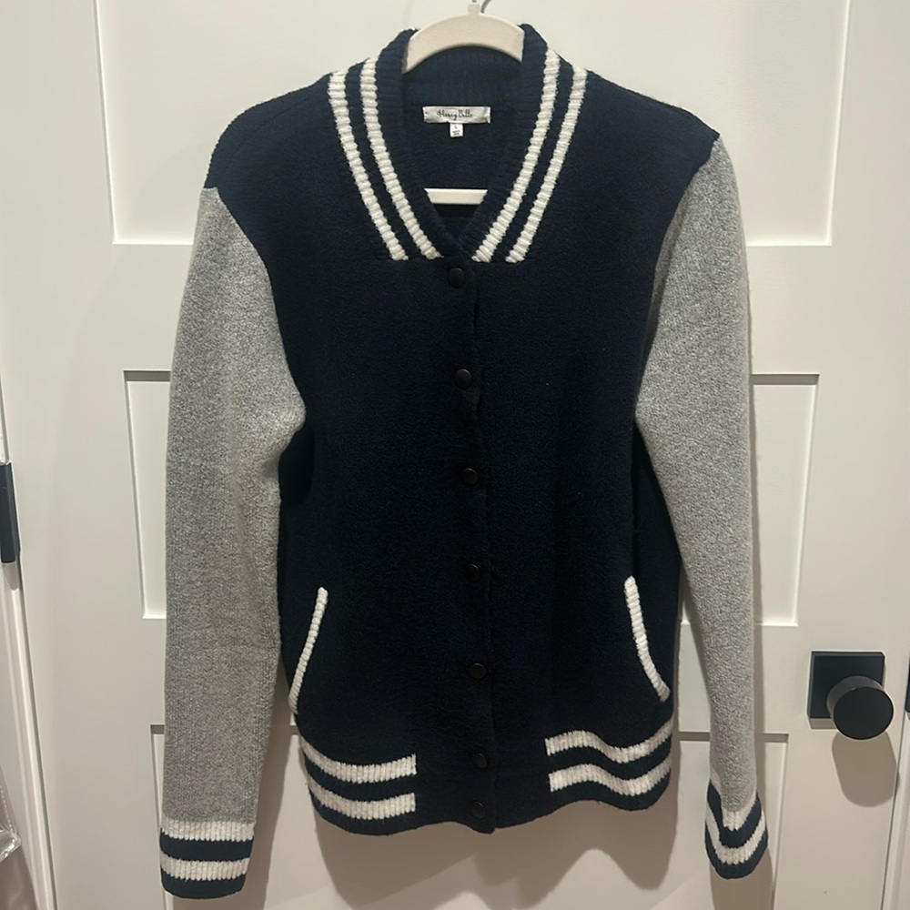 Sweater bomber navy gray size L